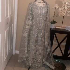 Heavy formal straight net shirt